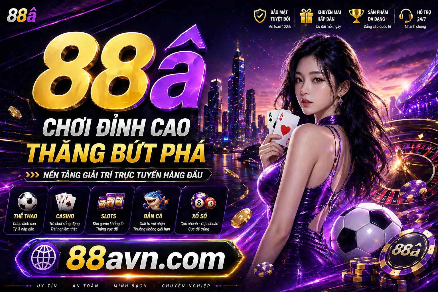 Hình ảnh chào mừng đăng nhập an toàn tại 0033win nhà cái với nền xanh vàng